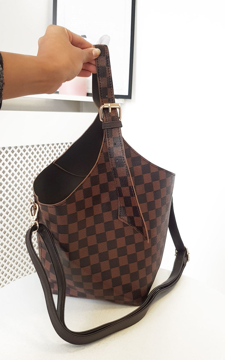 Lorna Two in One Checked Bucket Bag Lorna Two in One Checked Bucket Bag