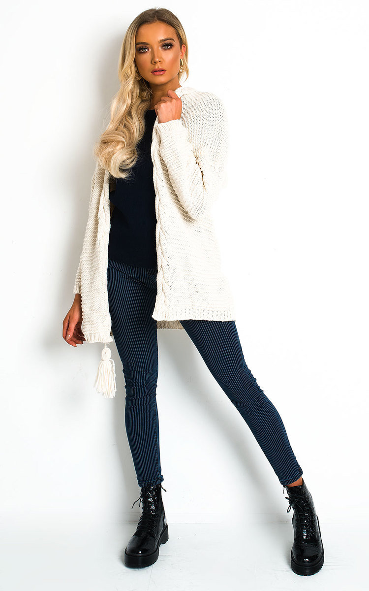 Lottie Longline Tassel Knitted Cardigan Thumbnail Lottie Longline Tassel Knitted Cardigan Thumbnail