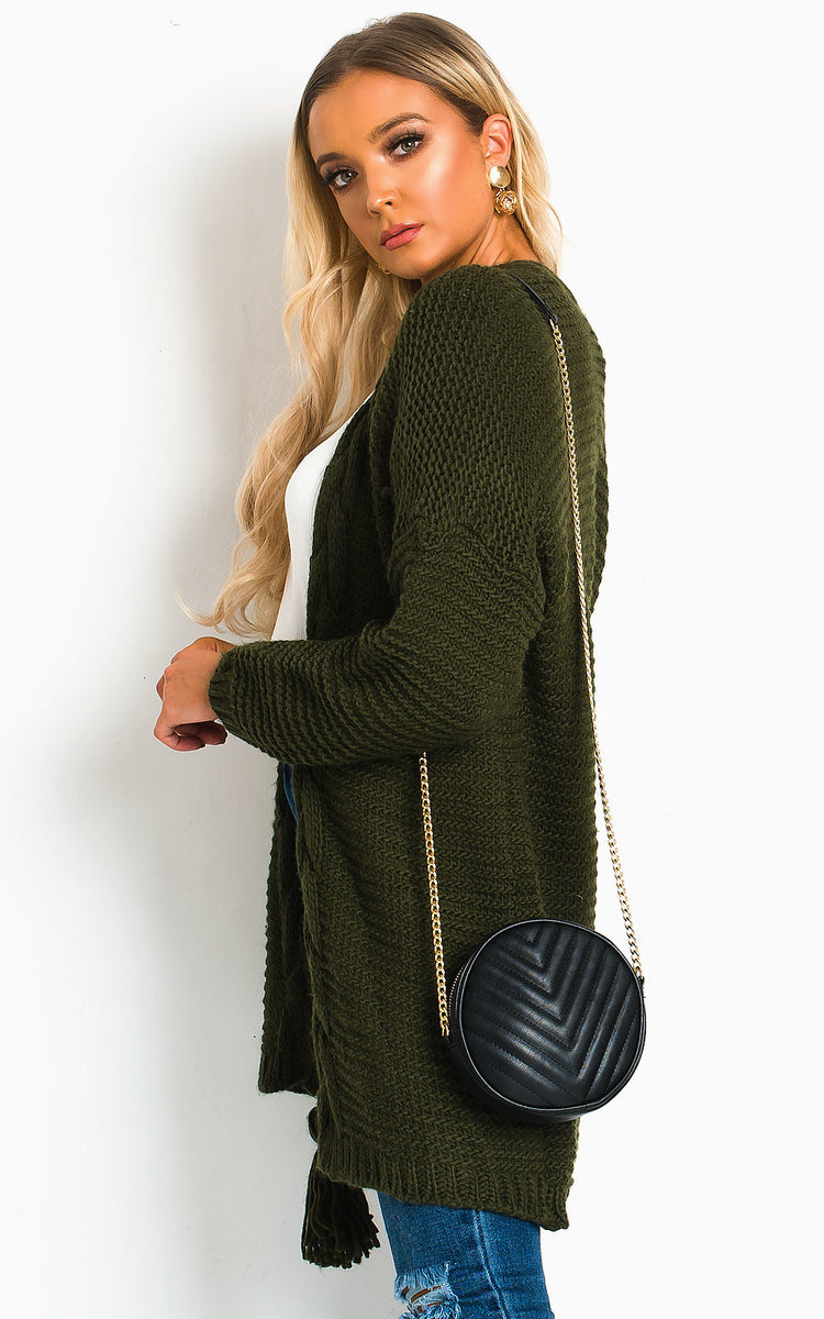 Lottie Longline Tassel Knitted Cardigan Thumbnail Lottie Longline Tassel Knitted Cardigan Thumbnail
