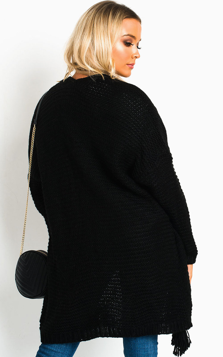 Lottie Longline Tassel Knitted Cardigan Thumbnail