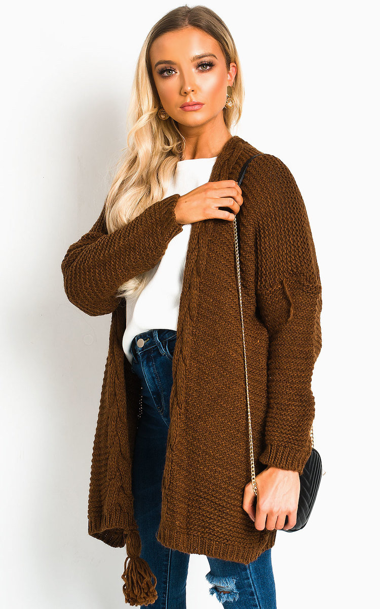 Lottie Longline Tassel Knitted Cardigan Lottie Longline Tassel Knitted Cardigan