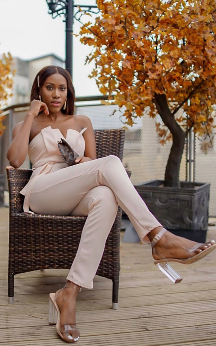 Lottie Strapless Tie Waist Jumpsuit Lottie Strapless Tie Waist Jumpsuit