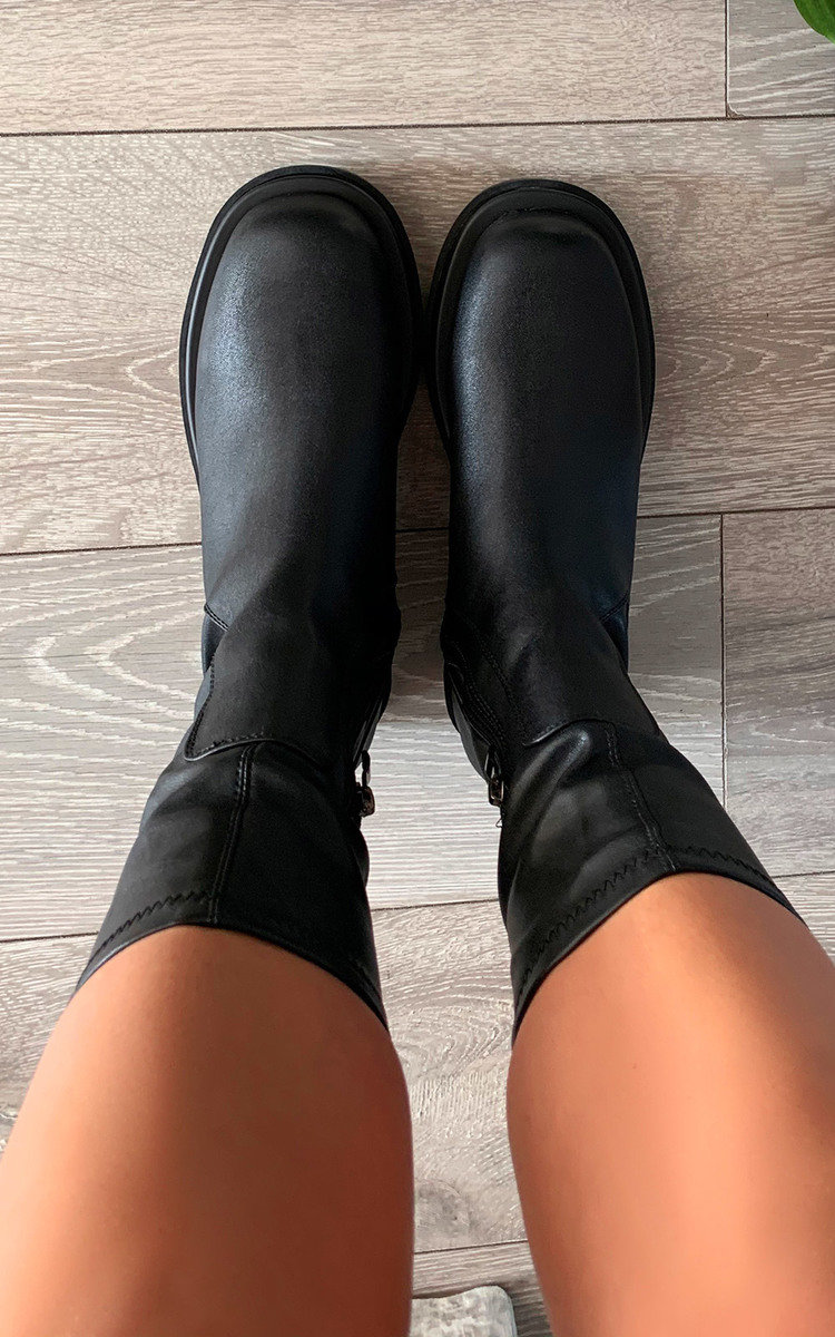Louisa Faux Leather Long Boots Thumbnail Louisa Faux Leather Long Boots Thumbnail