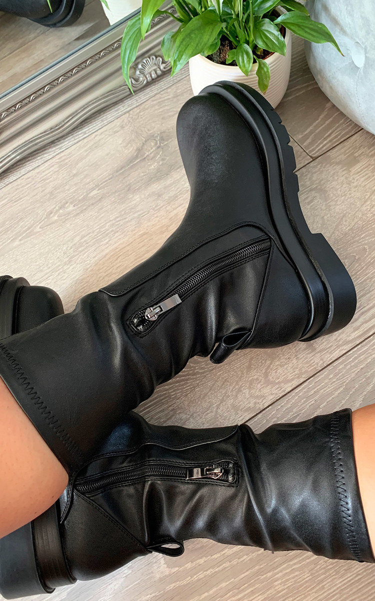 Louisa Faux Leather Long Boots Thumbnail Louisa Faux Leather Long Boots Thumbnail