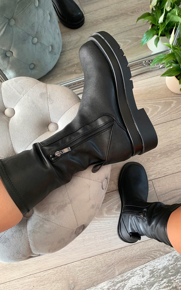 Louisa Faux Leather Long Boots Louisa Faux Leather Long Boots
