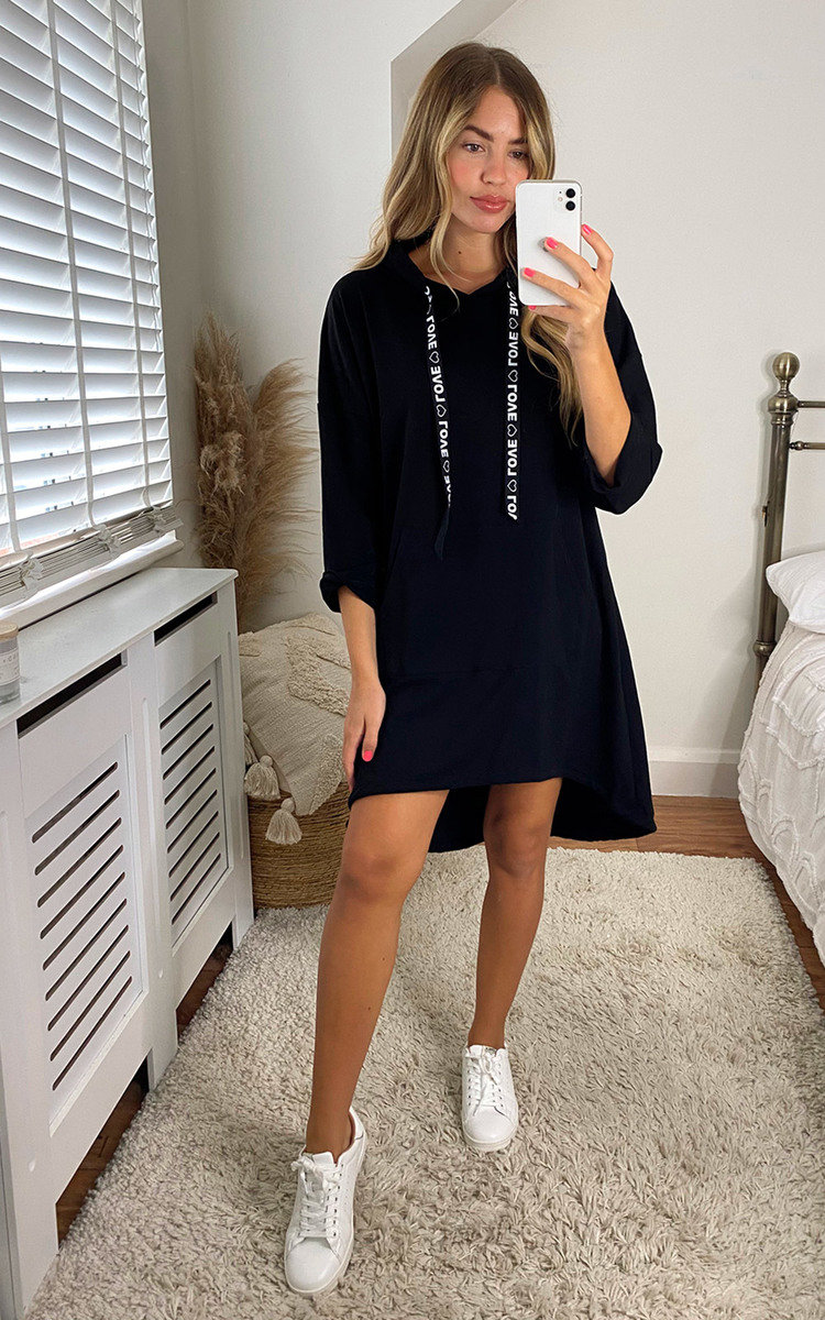 Louise Drop Hem Hooded Jumper Thumbnail Louise Drop Hem Hooded Jumper Thumbnail
