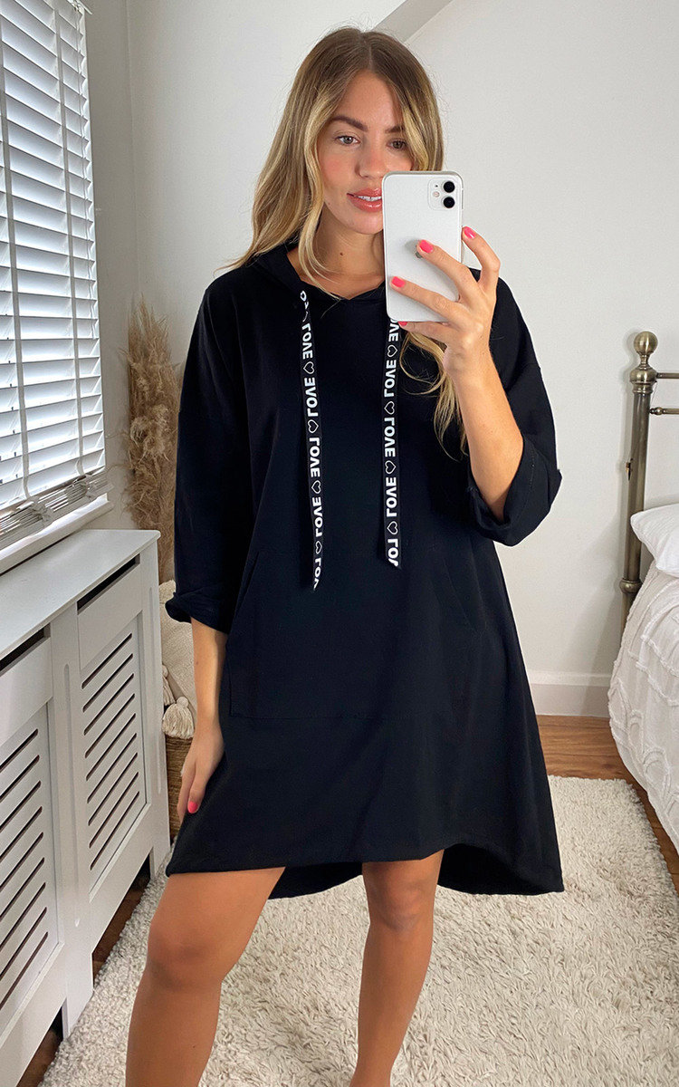 Louise Drop Hem Hooded Jumper Louise Drop Hem Hooded Jumper