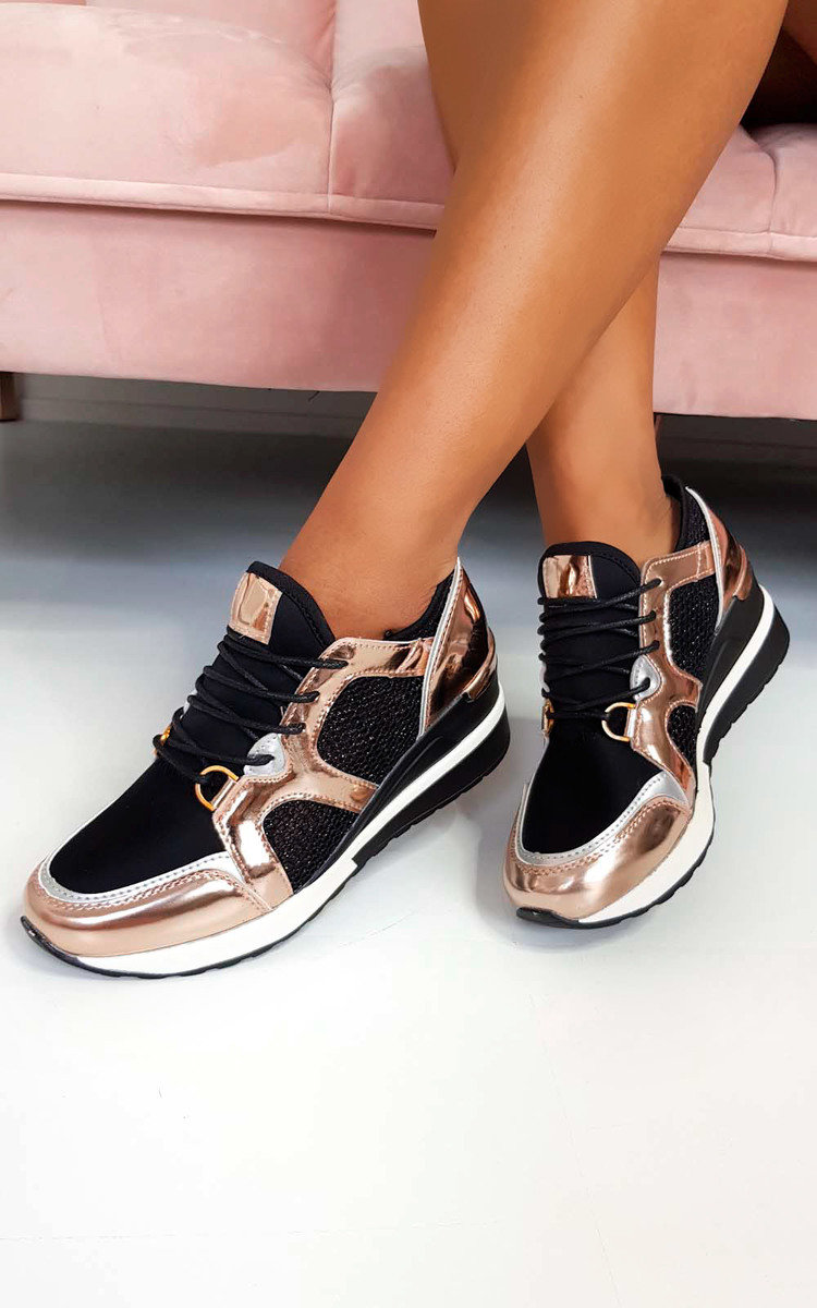 Louise Mesh Wedge Trainers