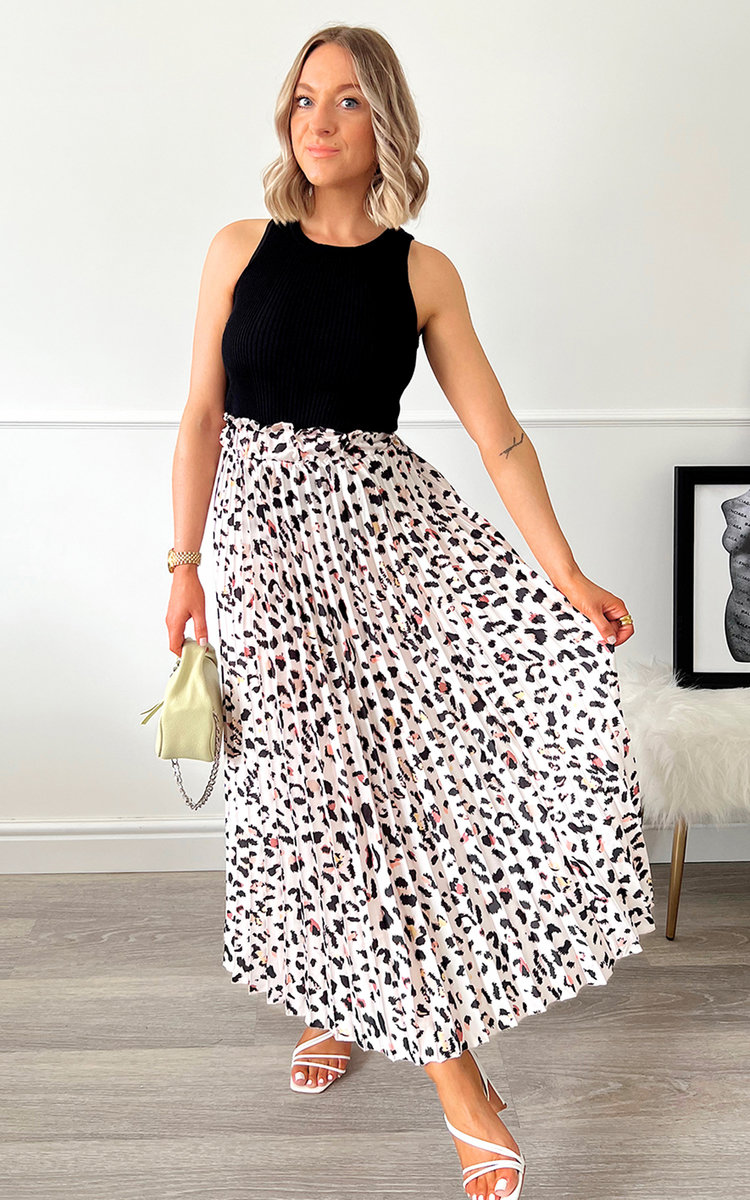 Louise Pleated Midi Skirt Thumbnail