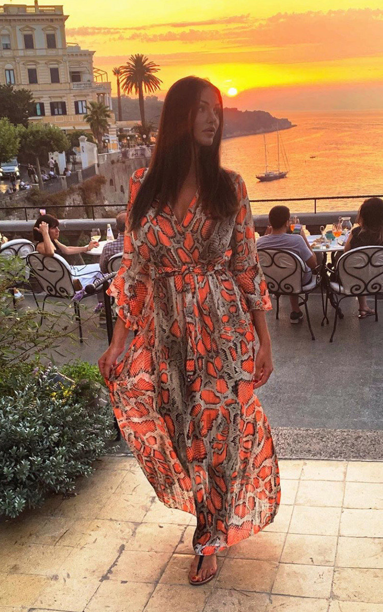 Loz Printed Floaty Maxi Dress