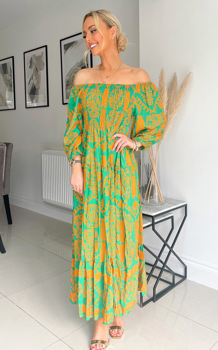 Luisa Off Shoulder Maxi Dress Thumbnail Luisa Off Shoulder Maxi Dress Thumbnail