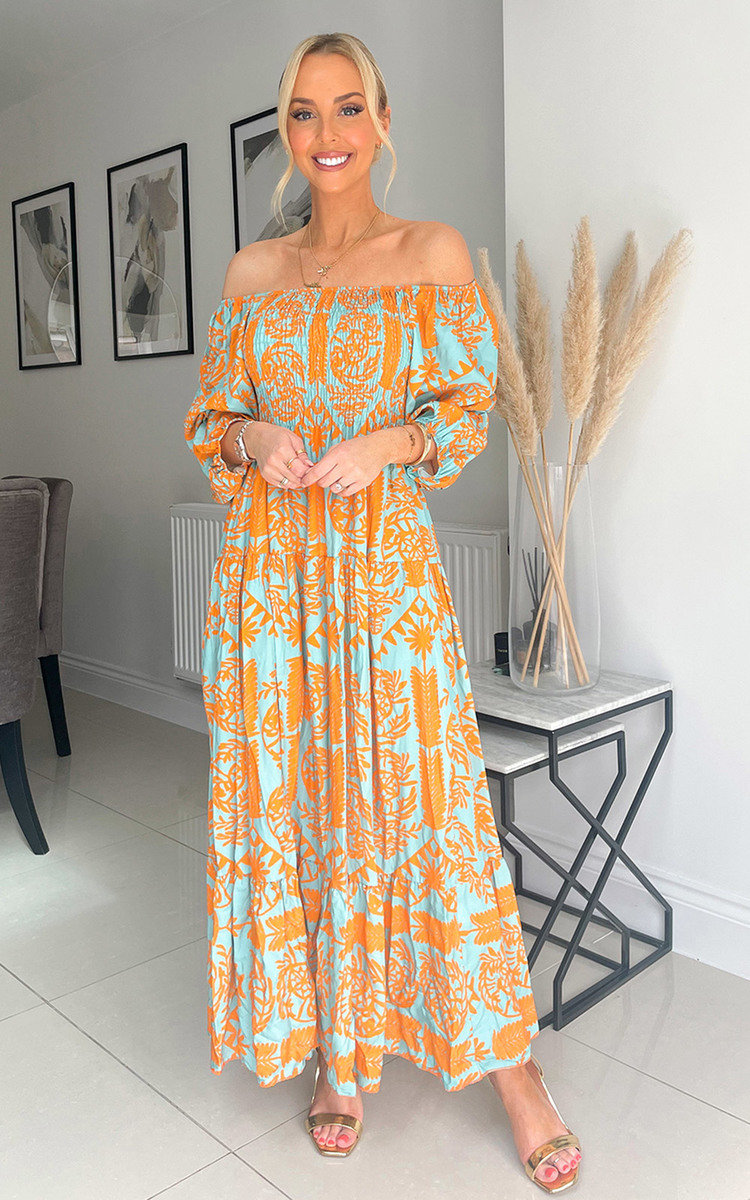 Luisa Off Shoulder Maxi Dress Thumbnail Luisa Off Shoulder Maxi Dress Thumbnail