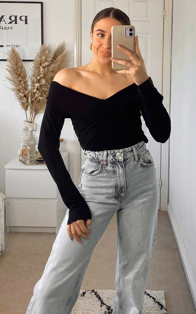 Lydia Bardot Wrap Front Top Thumbnail Lydia Bardot Wrap Front Top Thumbnail