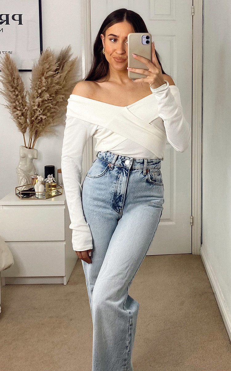 Lydia Bardot Wrap Front Top Thumbnail Lydia Bardot Wrap Front Top Thumbnail