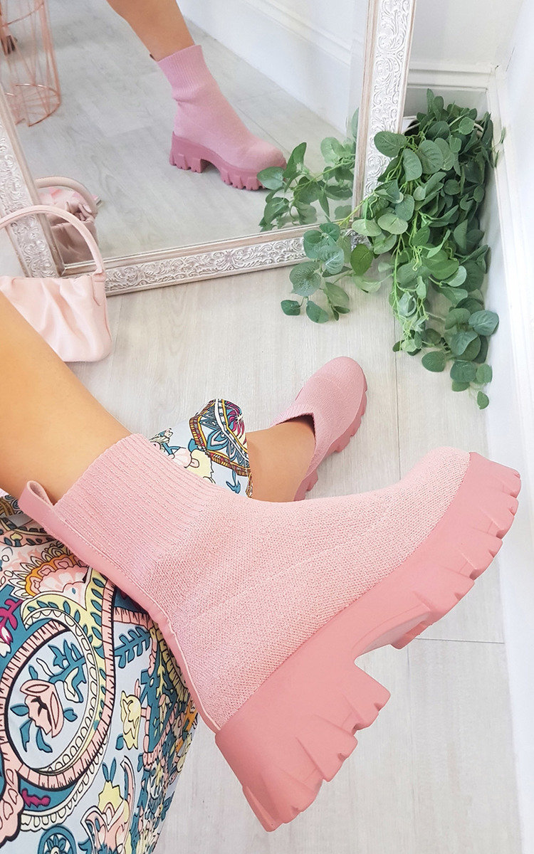 Lydia Chunky Sock Boots Thumbnail Lydia Chunky Sock Boots Thumbnail