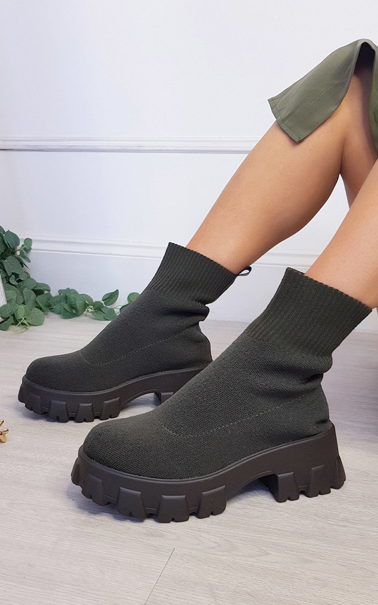 Lydia Chunky Sock Boots