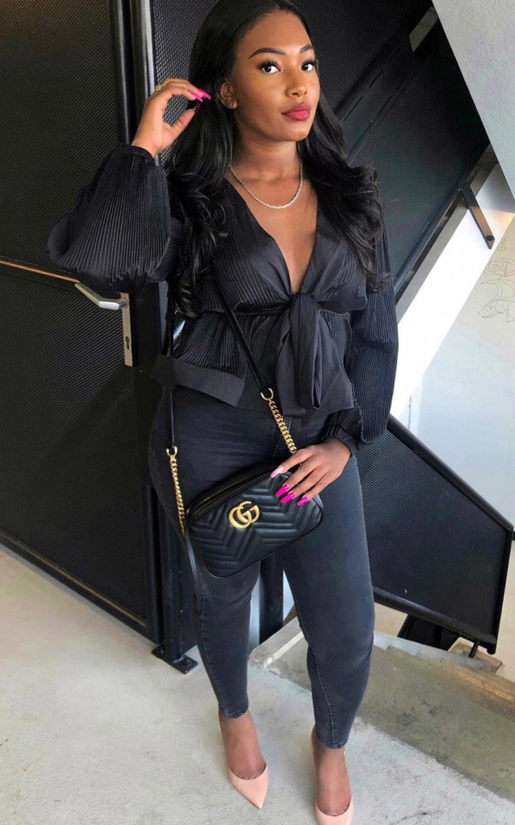 Macey Mesh Kimono Peplum Top Macey Mesh Kimono Peplum Top