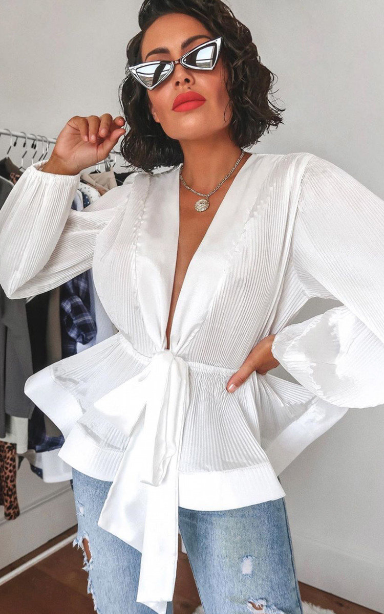 Macey Mesh Kimono Peplum Top