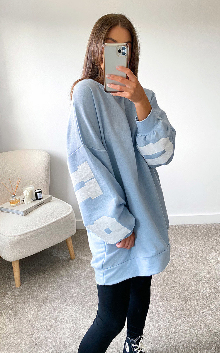 Mae Slogan Sweat Jumper Dress Thumbnail Mae Slogan Sweat Jumper Dress Thumbnail