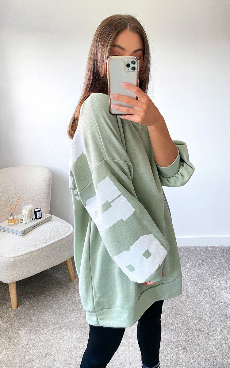 Mae Slogan Sweat Jumper Dress Thumbnail Mae Slogan Sweat Jumper Dress Thumbnail