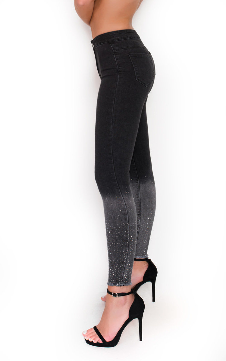 Maisie Diamante High Waisted Skinny Jeans Maisie Diamante High Waisted Skinny Jeans
