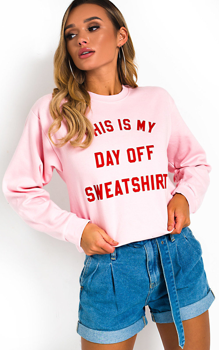 Maisie Oversized Slogan Sweatshirt Top Thumbnail