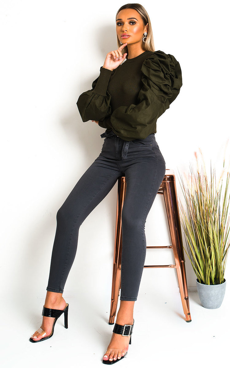 Maja Puffed Rouched Sleeve Jumper Thumbnail Maja Puffed Rouched Sleeve Jumper Thumbnail