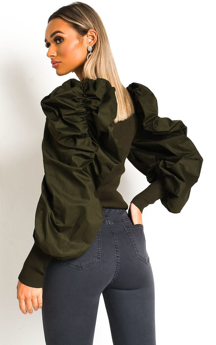 Maja Puffed Rouched Sleeve Jumper Thumbnail Maja Puffed Rouched Sleeve Jumper Thumbnail