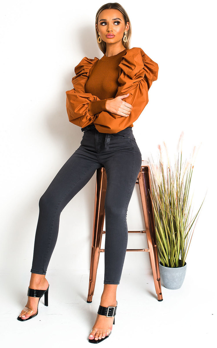 Maja Puffed Ruched Sleeve Jumper Thumbnail Maja Puffed Ruched Sleeve Jumper Thumbnail