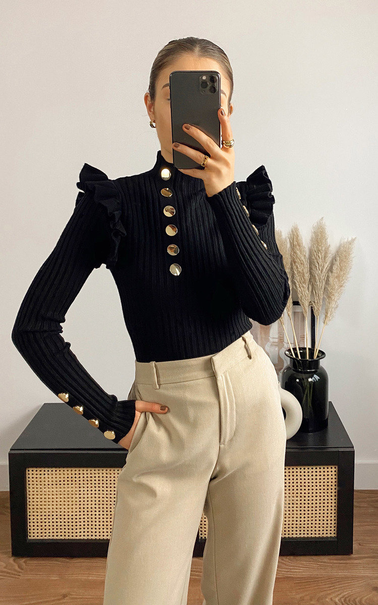 Maren Ruffled Shoulder Jumper Thumbnail Maren Ruffled Shoulder Jumper Thumbnail