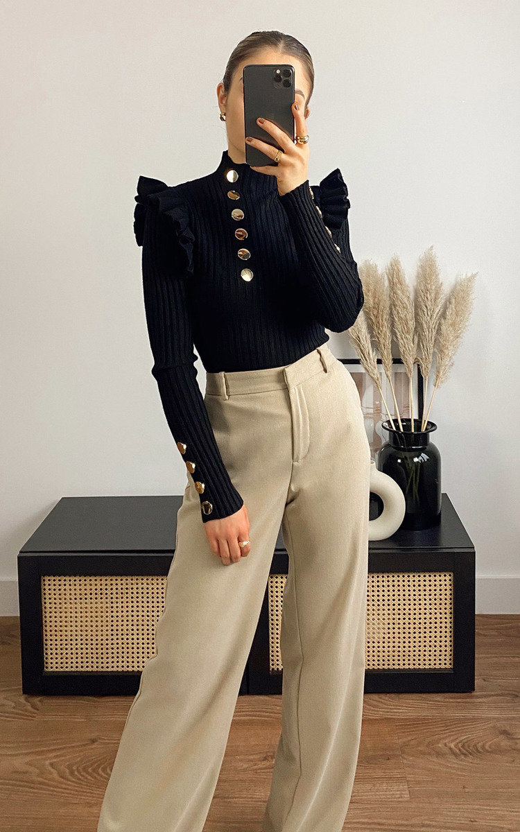 Maren Ruffled Shoulder Jumper Thumbnail Maren Ruffled Shoulder Jumper Thumbnail