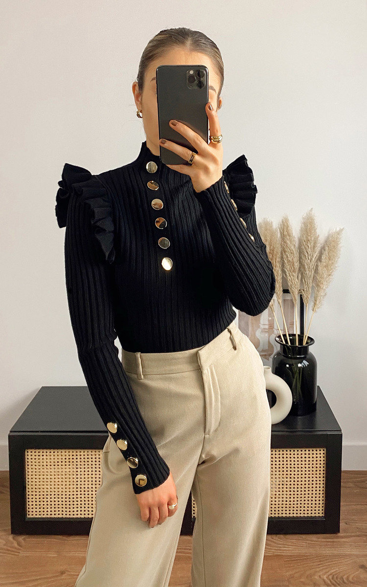 Maren Ruffled Shoulder Jumper Maren Ruffled Shoulder Jumper