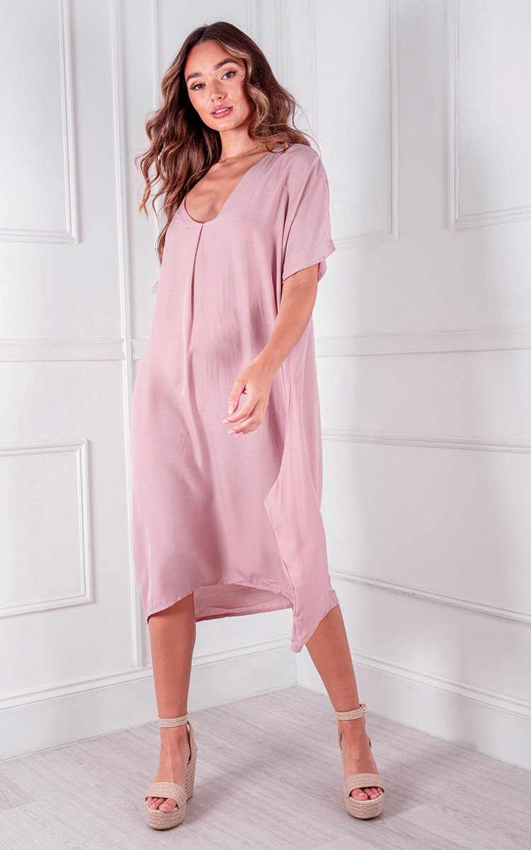 Maren V Neck Midi Dress Thumbnail