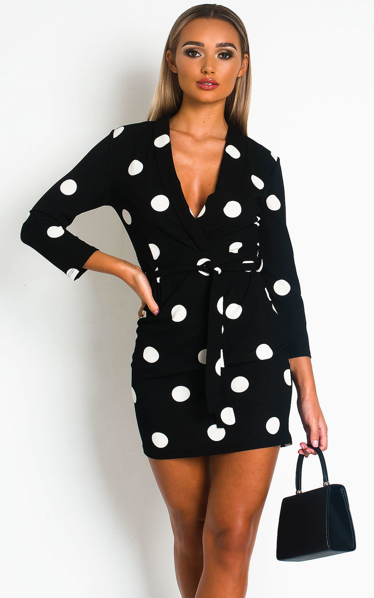 Margot Printed Wrap Mini Dress Thumbnail