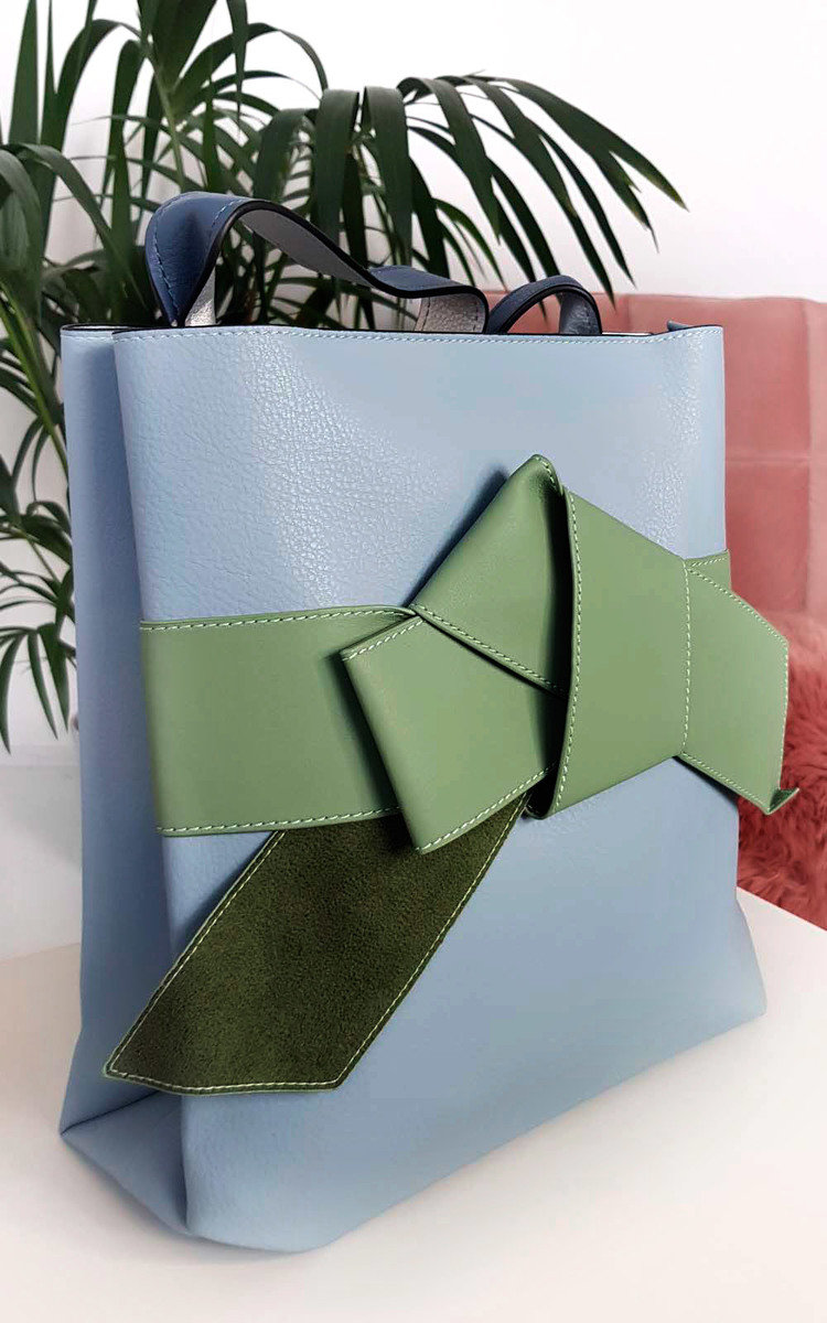 Maria Colour Block Bow Tote Handbag Maria Colour Block Bow Tote Handbag