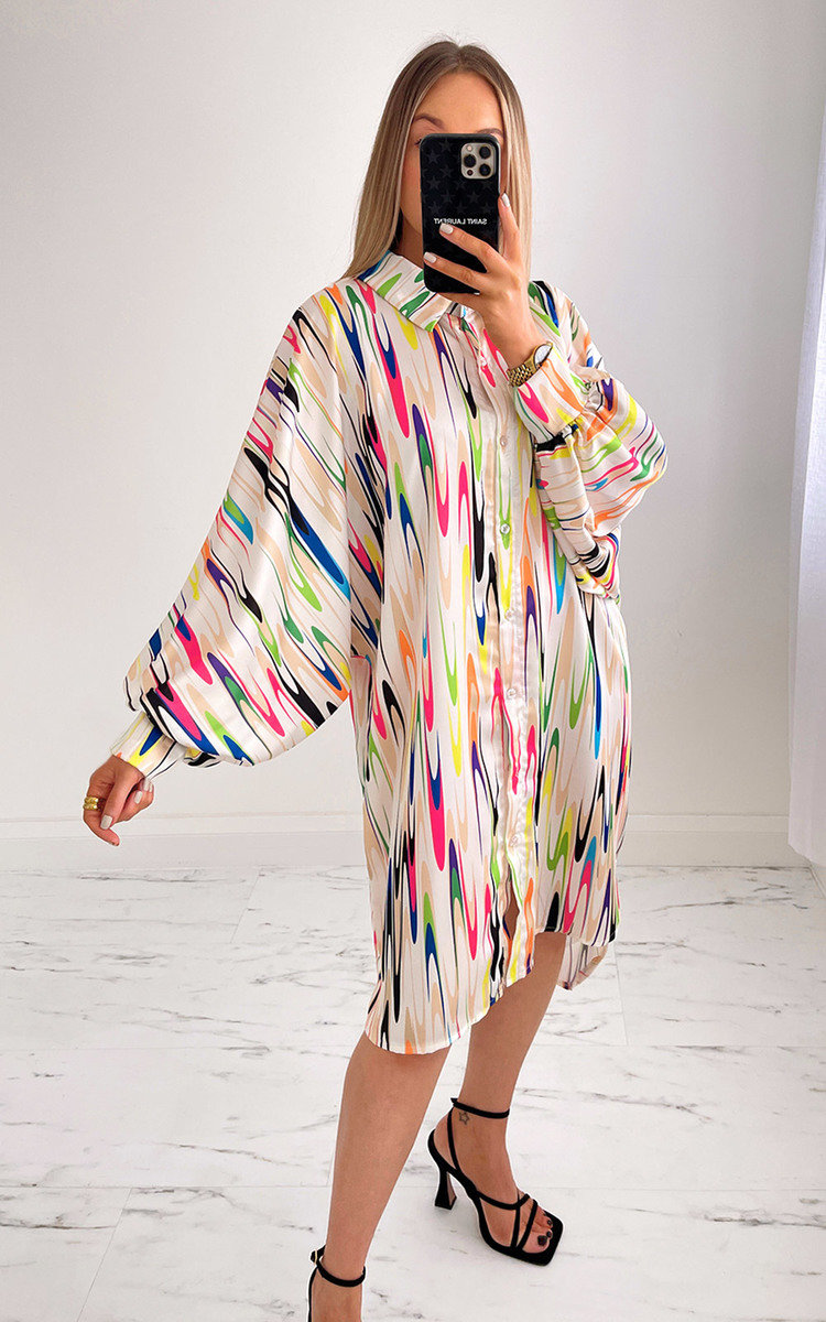 Maria Longline Printed Shirt Dress Thumbnail Maria Longline Printed Shirt Dress Thumbnail