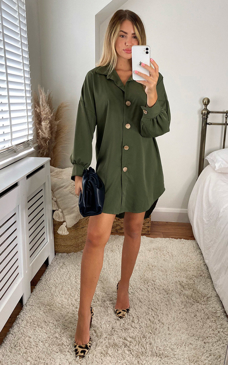 Marissa Button Up Shirt Dress Thumbnail