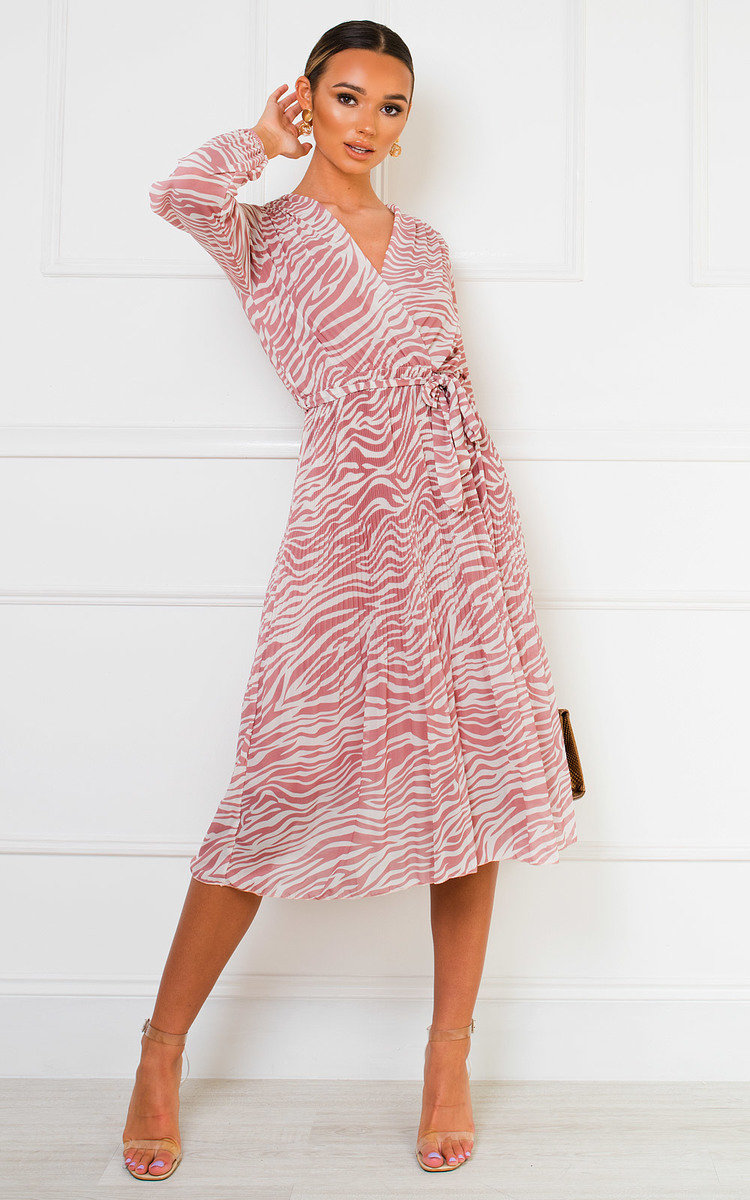 Marty Pleated Shift Midi Dress Thumbnail