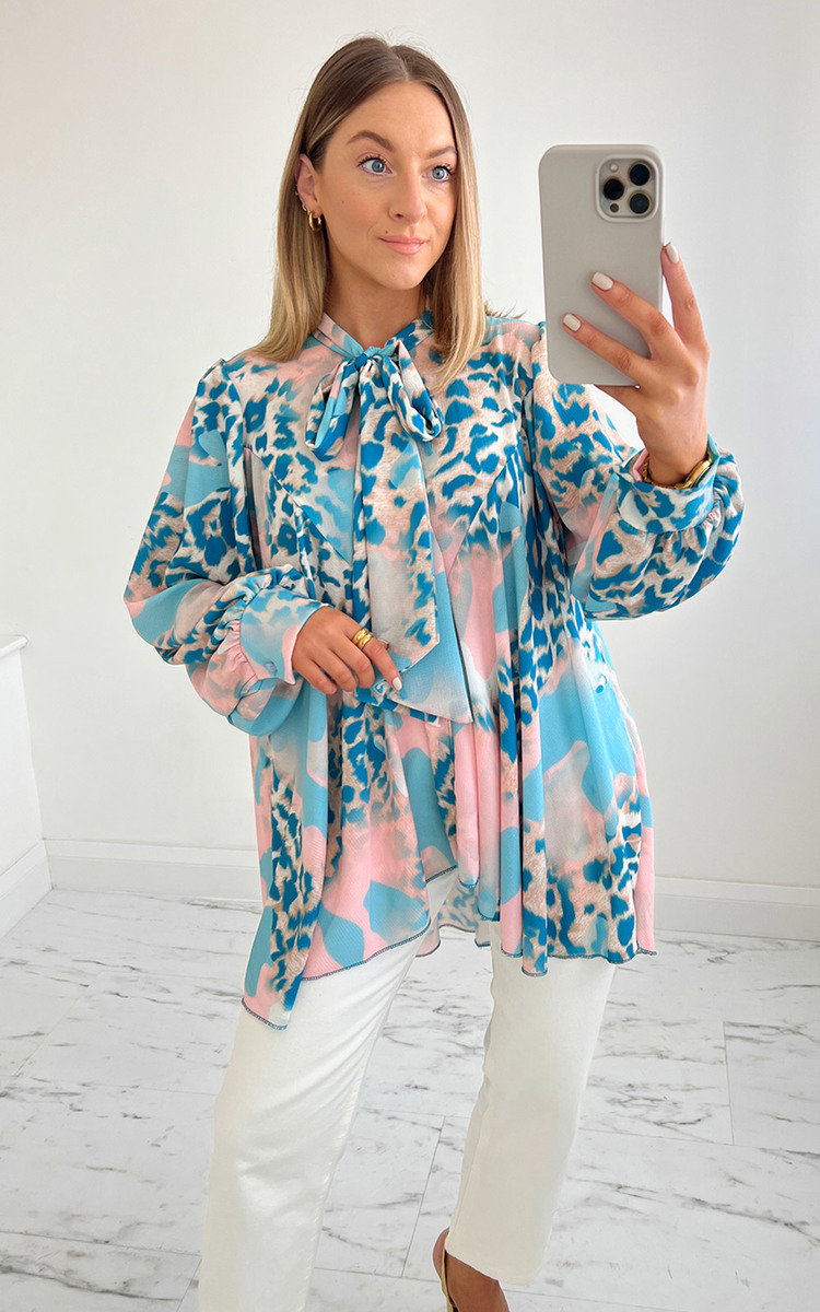 Maya Longline Printed Drop Blouse