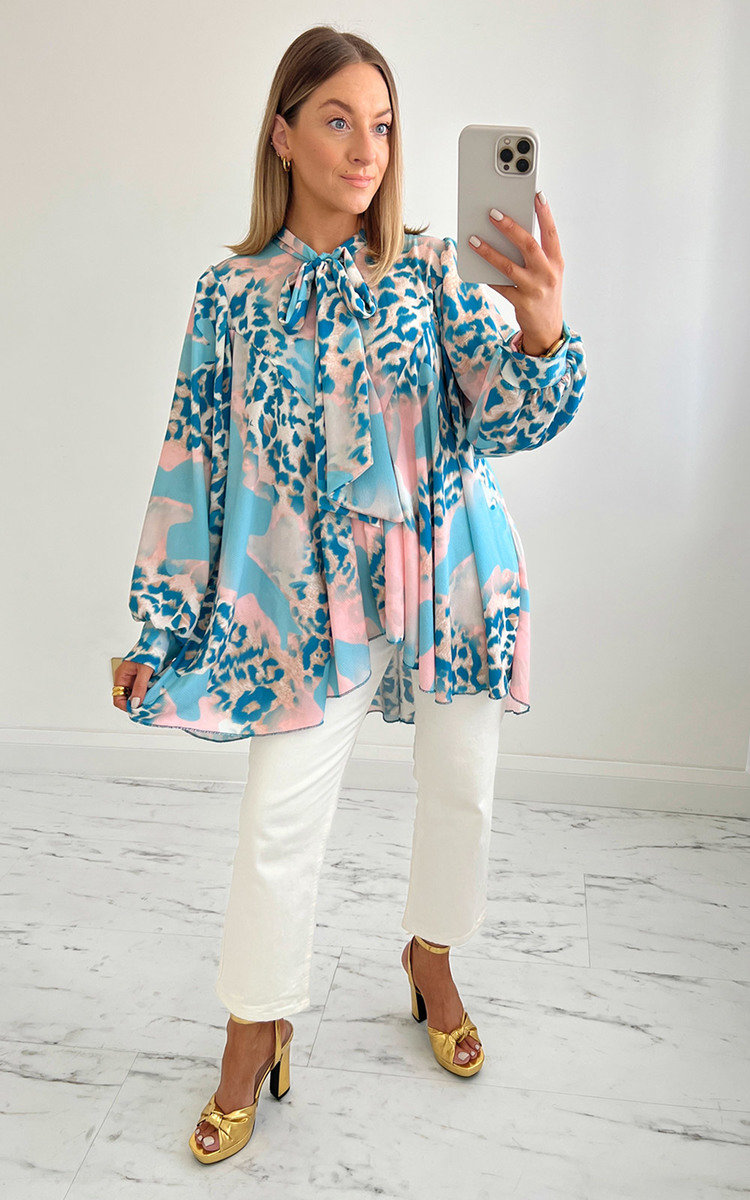 Maya Longline Printed Drop Blouse Thumbnail Maya Longline Printed Drop Blouse Thumbnail