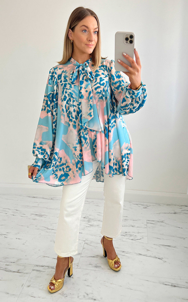 Maya Longline Printed Drop Blouse Thumbnail