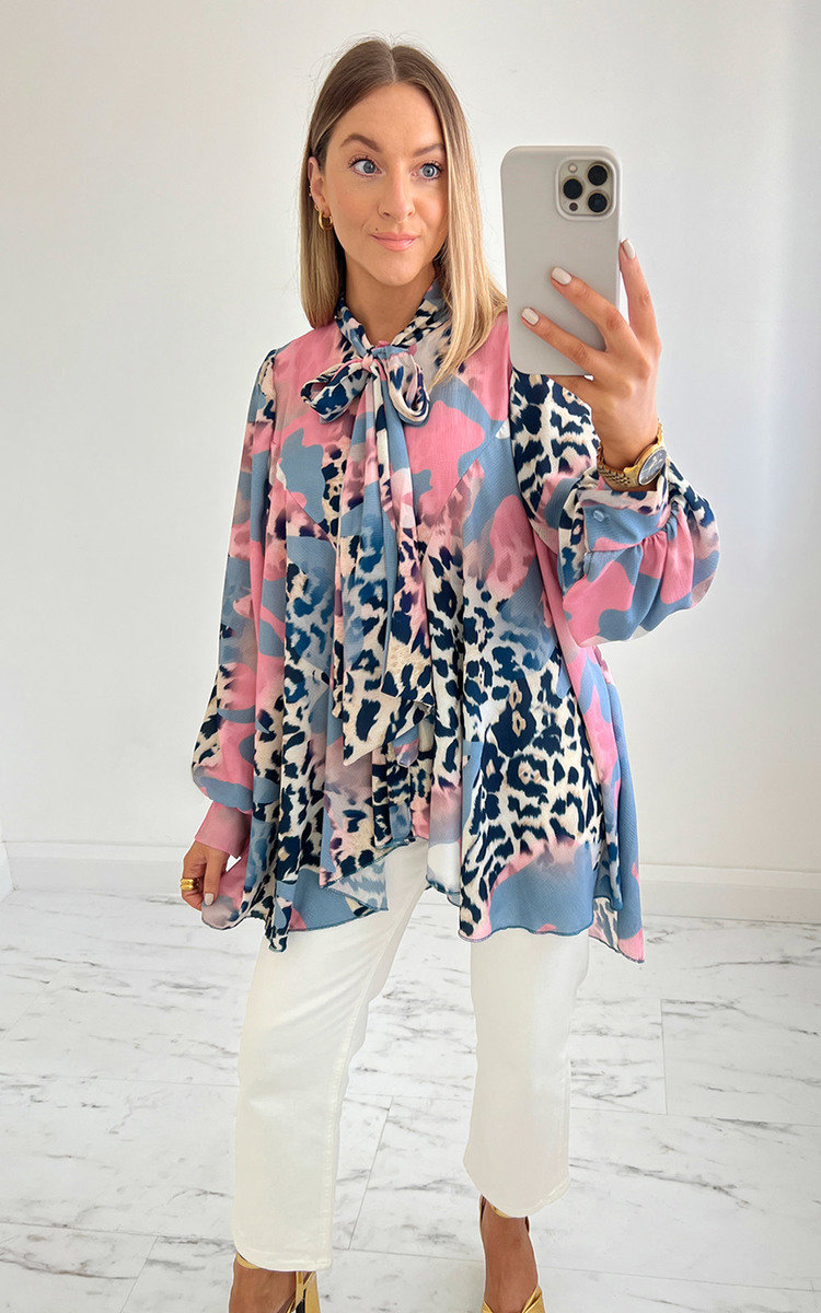 Maya Longline Printed Drop Blouse