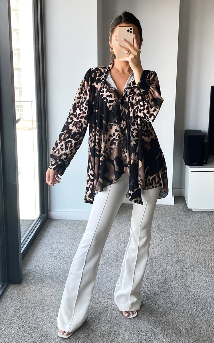 Maya Longline Printed Drop Blouse Maya Longline Printed Drop Blouse
