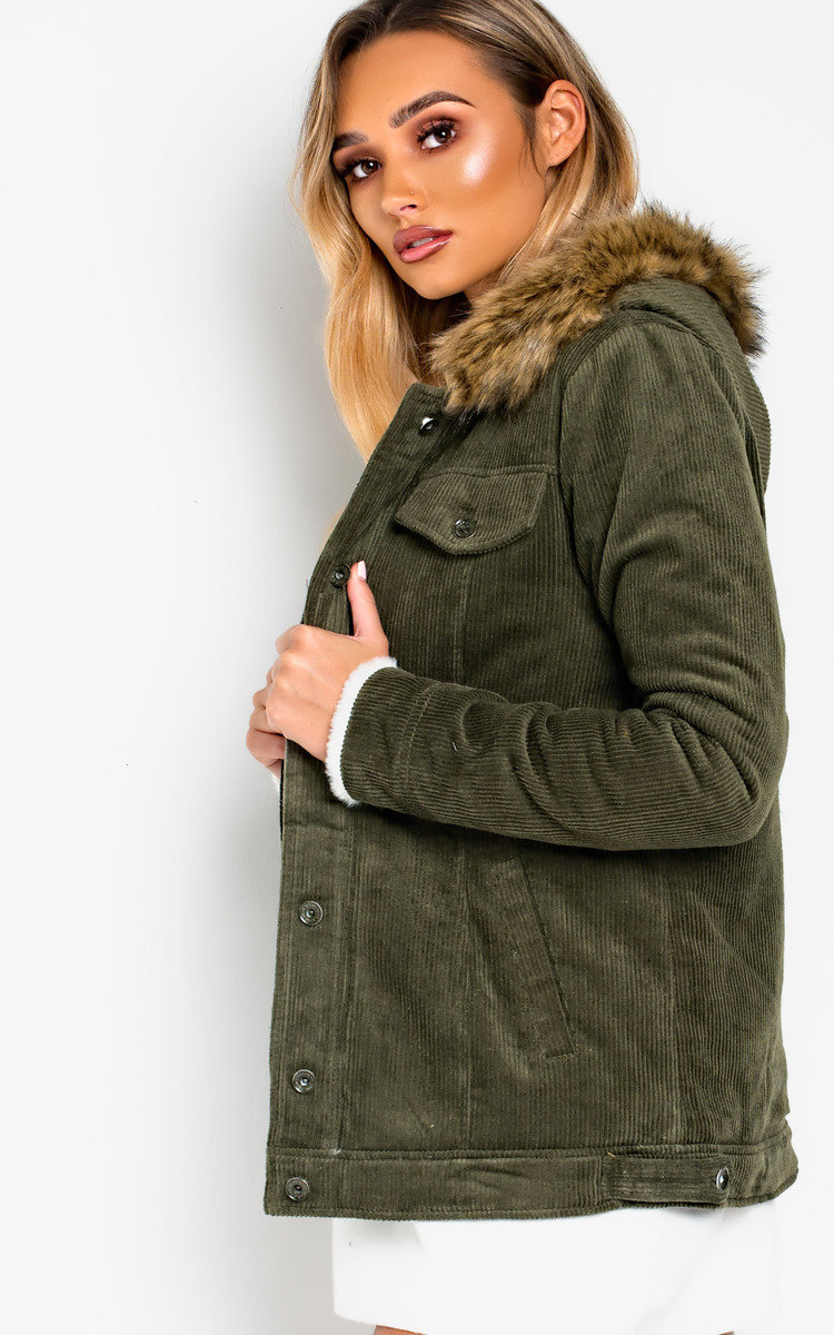 Mayne Faux Fur Hooded Cord Jacket Thumbnail Mayne Faux Fur Hooded Cord Jacket Thumbnail