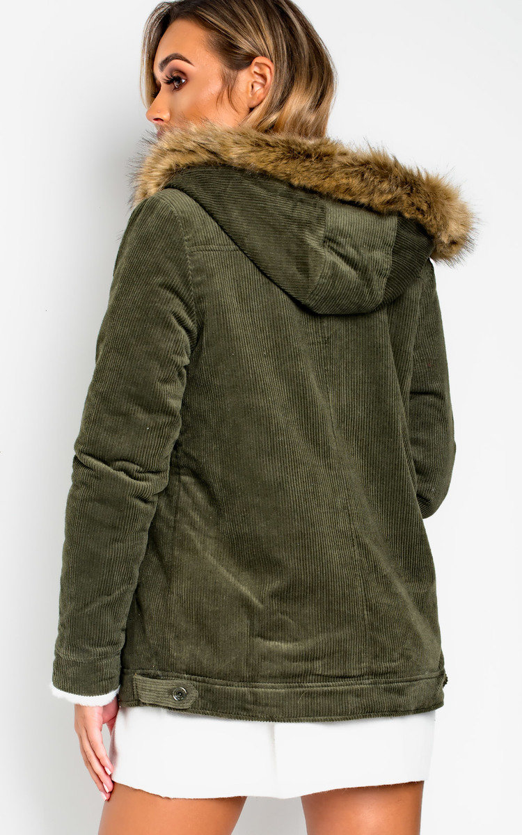 Mayne Faux Fur Hooded Cord Jacket Thumbnail Mayne Faux Fur Hooded Cord Jacket Thumbnail