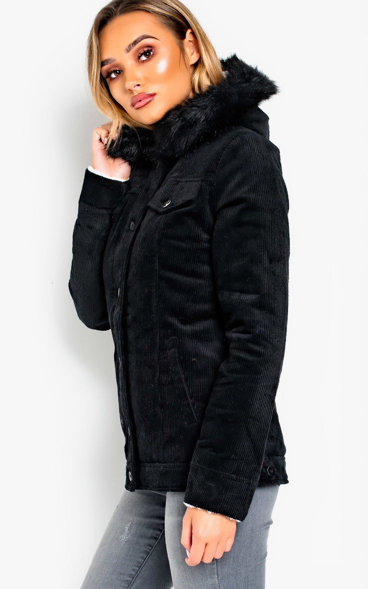 Mayne Faux Fur Hooded Cord Jacket Thumbnail Mayne Faux Fur Hooded Cord Jacket Thumbnail