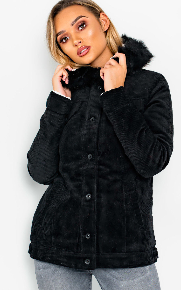 Mayne Faux Fur Hooded Cord Jacket Thumbnail Mayne Faux Fur Hooded Cord Jacket Thumbnail