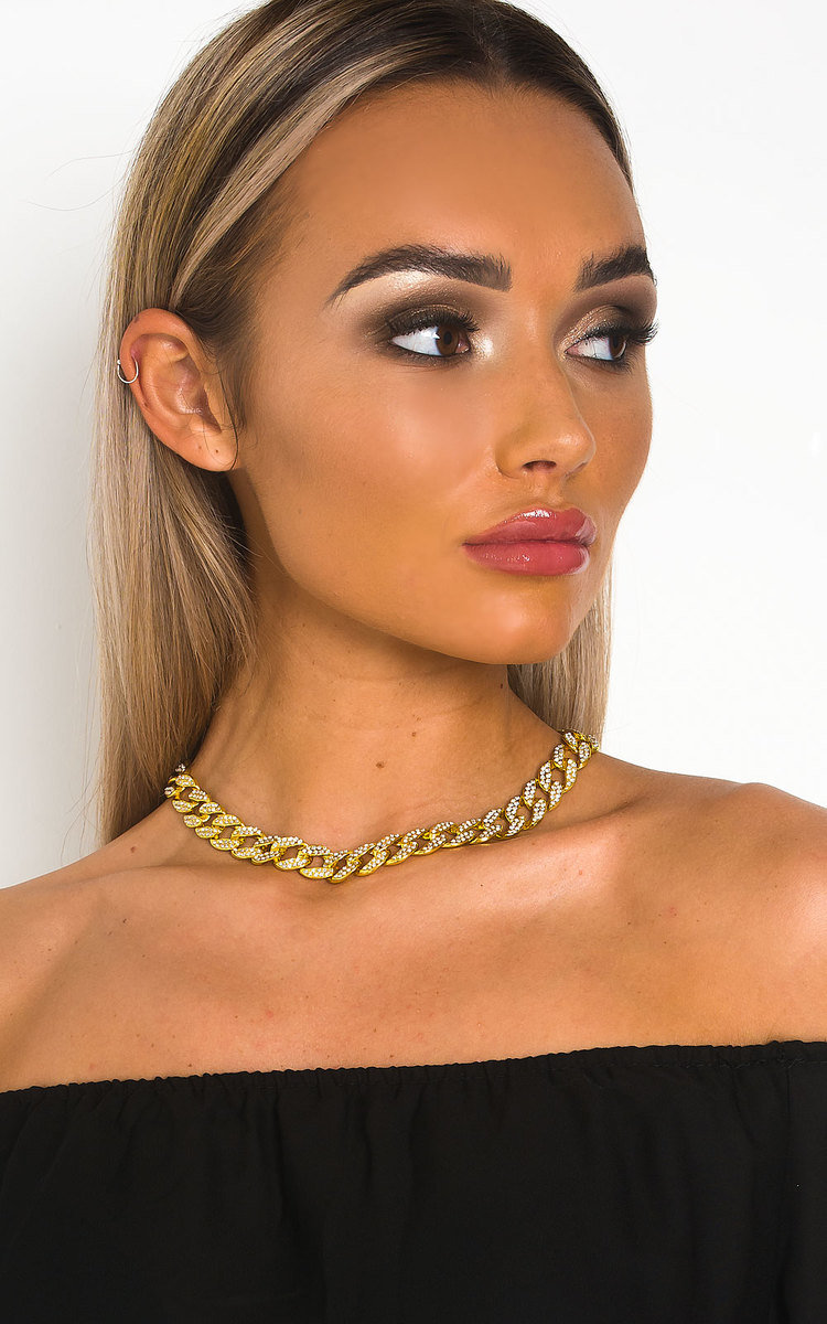 Meggie Chunky Diamante Chain Necklace Meggie Chunky Diamante Chain Necklace
