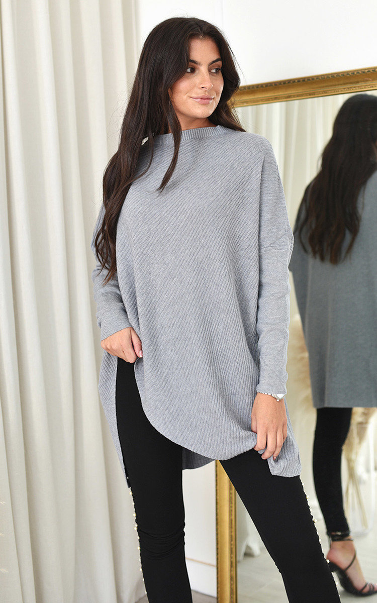 Melissa High Neck Longline Knitted Jumper Thumbnail Melissa High Neck Longline Knitted Jumper Thumbnail