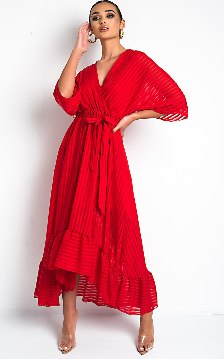 Melody Belted Frill Maxi Dress Thumbnail